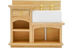 Odoria 1/12 Scale Dolls House Miniature Kitchen Bathroom Sink Dollhouse Accessories