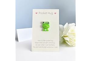 LEYITENG Pocket Frog Hug, Frog Gifts, A Little Pocket Frog Hug, Pocket Hug Frog Decoration, Frog Pocket Keepsake Ornament, Encourage Gift Mini Pocket Frog Hug for Lovers Family Friends Gifts (Green Frog)