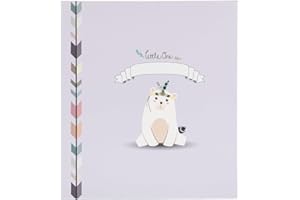 Ceanothe Album Photo Pochette Enfant Tinou Mauve 24 Photos 10x15 Violet Souvenirs avec 24 Pochettes - Taille Compacte 13,2x16,2 cm - Idée Cadeau Baptême - Fabrication Française