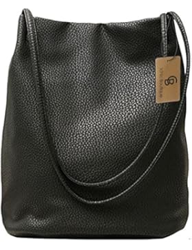 Eimer Tasche Damen Handtasche Leder Schultertasche Umhängetaschen Beutel