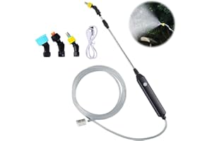 Dhqkqg Spruzzatore Elettrico, Nebulizzatore Piante, Spruzzatore elettrico per piante, Irroratore A Batteria, con 3 Beccuccio Regolabile e 5M Tubo, Nebulizzatore A Batteria USB per Casa