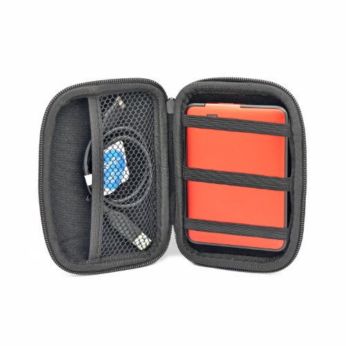 iProtect Nylon Schutzhülle für externe Festplatten 2,5 Zoll HDD Hard Case Tasche rot - 5