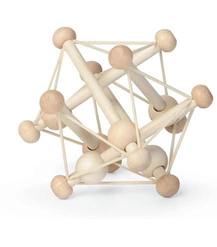 Manhattan Toy Skwinkle – Beißring & Rassel-Spielzeug Für Babys | BPA-freier Kunststoff & Holz | Fördert Motorische Fähigkeiten