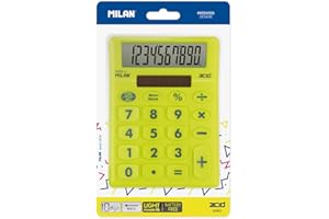 MILAN® Blíster calculadora sobremesa 10 dígitos Acid, Amarillo