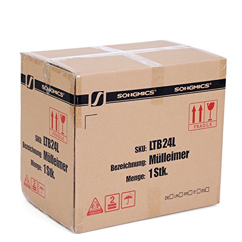 Songmics 24 L (3 x 8 L) Mülleimer Treteimer mit Inneneimer Mülltrennsysteme Abfalleimer LTB24L - 8