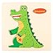 Price comparison product image wuayi Wooden Puzzle Developmental Educational Baby Training Toy Children Toys for 2 Years Old (Dinosaur)