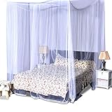 【Premium Material】Der Betthimmel besteht aus weicher Polyester Gewebe, chemiekalienfrei und hautfreundlich; dichte Maschen in sechseckiger Form macht den Betthimmel mehr strapazierfähig und reißfest.