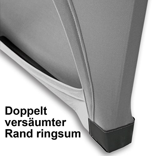 Gräfenstayn Stretch Biertischhusse Leopold 3er Set für Bierzeltgarnitur -70cm oder 50cm Tischbreite- Bierbankhussen (50 x 220 cm, Anthrazit) - 4