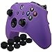 Produktbild YoRHa Silikon Hülle Abdeckungs Haut Kasten für Microsoft Xbox One X & Xbox One S Controller x 1 (lila) Mit Pro aufsätze thumb grips x 8