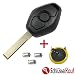 Produktbild BMW Autoschlüssel 3 Tasten Gehäuse SET E39 E46 E53 E60 E65 X5 HU92 Rohling + 1x LIR2025 Batterie + 3x Mikrotaster NEU
