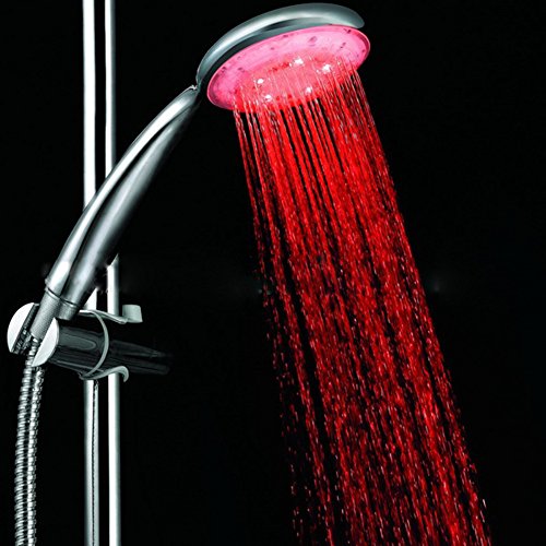 Handbrausen, PYRUS LED Multicolor 7 Farben Wasser leuchten Licht Duschkopf - 2