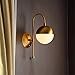 Produktbild SADASD Skandinavische Moderne goldene Kupfer Wandleuchte kreative Ball Wohnzimmer TV-Kulisse Schlafzimmer Bett Gang Balkon 39 * 28 Cm