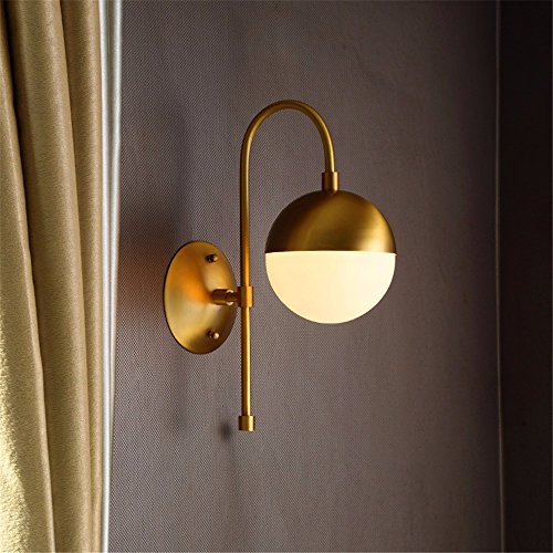 Preisvergleich Produktbild SADASD Skandinavische Moderne goldene Kupfer Wandleuchte kreative Ball Wohnzimmer TV-Kulisse Schlafzimmer Bett Gang Balkon 39 * 28 Cm
