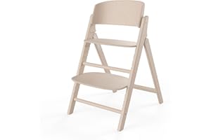 CYBEX Gold Trona 4 en 1 CLICK & FOLD, desde el nacimiento hasta los 99 años, incluye hamaca Gold Bouncer Nest, kit para bebés y bandeja, madera de haya/algodón/plástico, Light Natural