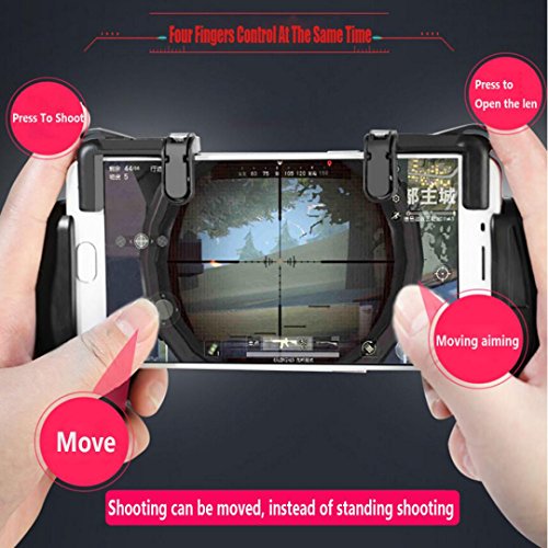 Bescita 1 Paar Mobile Game Controller Sensitive SchieÃŸen und Ziel Tasten Gaming Trigger Fire Button Griff fÃ¼r L1R1 Shooter Controller PUBG Smartphone (C)