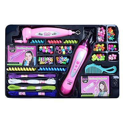 STOBOK Kit Outils Tresse de Cheveux 2 en 1 Accessoires de Coiffure Clip à Chignon Tresse Combinaison de Coiffure Jouets Bricolage pour Filles