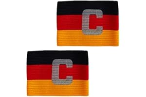 JAWUZ 2 Stück kapitänsbinde fussball,kapitänsbinde kinder,elastisch, für Jungen, Männer und Mädchen, viele Sportarten (Deutschland)