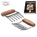 Produktbild Ören Fleischkrallen Pulled Pork 2 Stück Fleisch Krallen Meat Claws BBQ Shredder Edelstahl Bärenkrallen mit Holzgriff