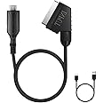 AXFEE Scart to HDMI Converter, All-in-One Video Audio Adapter With SCART Input & HDMI Output, USB Cable, HD 720/1080P for HDTV STB VHS Xbox PS3 Sky Blu-Ray