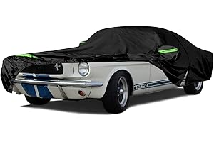 SPORTULI Waterproof Car Cover Replace for 1964-1978 Ford Mustang, 6 Layers All Weather Custom-Fit Mustang Full Car Covers with Zipper Door for Snow Rain Dust Hail Protection (1964-1978)