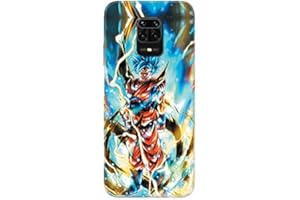 Cokitec Funda para Xiaomi Redmi Note 9S/9 Pro Manga Dragon Ball Sangoku Blanco