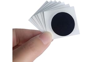 BABIQT 55x NFC Tags NTAG215 Etiqueta 25mm Adhesiva Redondas Chip NXP NTAG215 con Compatibilidad Universal Memoria de 504 Byte, Compatible con Amiibo TagMo y Todos Los Teléfonos NFC, Negro