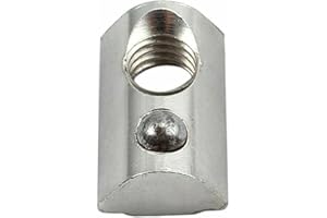 URCHEERS 100 x Tuerca ranurada M6/M8 tipo St Nut, con bola de resorte, centrado de bola, puente de aluminio, perfil de acero, ranura 8, para perfil de aluminio (M6)