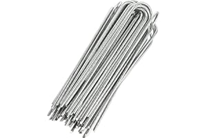 LORD C Wire Pegs U Shaped Garden Weed Fabric Securing Pegs Pins Galvanised Garden Lawn Pegs Ideal For Securing Weed Fabric, Landscape Fabric, Netting, Ground Sheets & Fleece (10)