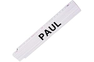 EUROFOTO Zollstock mit Namen Paul für Männer | Hochwertiges Marken-Metermaß | Glieder-Maßstab mit Namen bedruckt | Viele Namen zur Auswahl