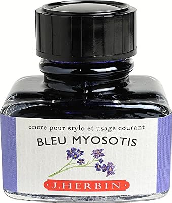 Exacompta Georges Lalo Flacon d'encre traditionnelle pour Stylo 30 ml Bleu Myosotis