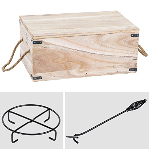 TecTake® 7 teiliges Dutch Oven Kochtopf Set aus Gusseisen in Holzkiste - 6