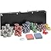 Produktbild TecTake Pokerkoffer Pokerset mit 500 Pokerchips Laser Chips im Alu Koffer | inkl. 2 Kartendecks + 5 Würfel + 1 Dealer Button | diverse Modelle (500 Teile | Schwarz | Nr. 402560)