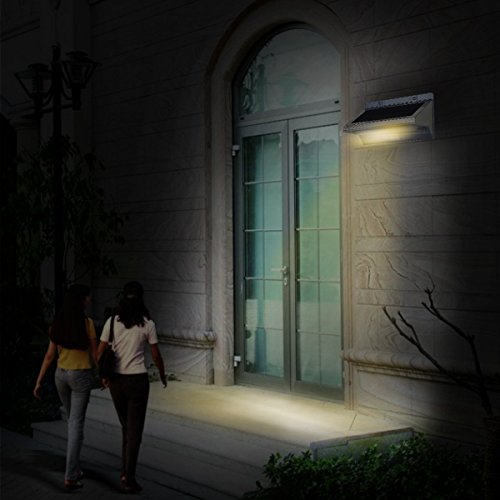 iThird Solarleuchte mit bewegungsmelder für Garten, Veranda, Treppen, Terrasse, Garagen, Eingang, 21 superhelle LEDs, 3 Beleuchtungsmodi, Metallgehäuse(Warmweiß) - 8