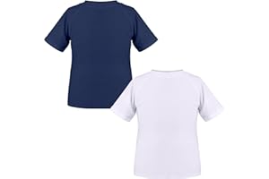 TIZAX 2 Piezas Camiseta Proteccion Solar Niño UPF 50+ Camiseta Anti UV Traje de Baño de Manga Corta Rashguard Secado Rapido para Natacion/Piscina/Playa