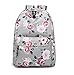 Produktbild Acmebon Wasserdichter Frauen Rucksack Tasche Blumenmuster Schule Rucksack für Mädchen Khaki