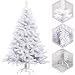 Produktbild Hengda® 220cm Künstlicher Weihnachtsbaum Christbaum Dekobaum Kunsttanne mit Eisen-Fuß WEIß