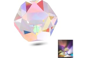 Neewer 20mm K9 Crystal Polyhedron Prism, Color HD Optical Glass Cube, RGB Dispersion Prism Cube, Faceted Optical Prism for Photography, Decoration, Physics Light Spectrum Education, CY004