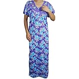 Women Hosiery Nighty / Floral Print Maxi Night Dress /Comfortable Night Wear Nightgowns For Women By Indiatrendzs 50"
