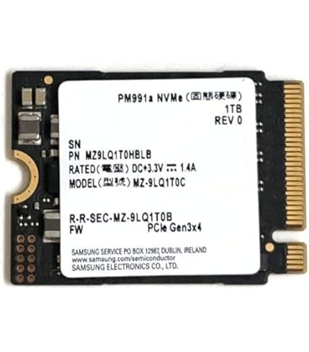 Samsung 512GB SSD M.2 2230 30mm PM991a NVMe PCIe Gen3 x4