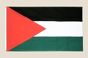 SHATCHI 5ft x 3ft Palestine Palestinian Middle East National Flag Free Gaza Freedom Festival Sporting Events Banner Fan Support Table Cover