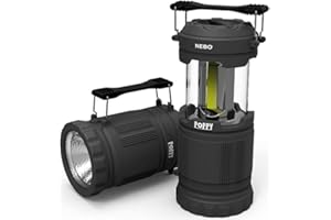NEBO Poppy - 360 Dual Lanterna & Torcia - 300 Lumen a batteria - Fino a 18 ore di autonomia, resistente all'acqua e agli urti - Campeggio Accessori