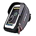 Fahrrad Rahmentaschen, EletecPro Fahrradtaschen Handyhalter Fahrradtasche Handy Wasserdichte Fahrradlenkertasche für iPhone 7 Plus/6s Plus/6 Plus/Samsung s7 edge andere bis zu 6 Zoll Smartphone, (Schwarz,Dual Reißverschluss ,TPU Touchschirm)