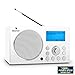 Produktbild Auna IR-140 Wlan Radiowecker Internetradio DAB+ Radio mit W-Lan (USB-Ladestation, DAB-DAB+ Empfänger, UKW-Radiotuner, RDS, AUX, 2 Alarmzeiten, Sleep-Timer) weiß