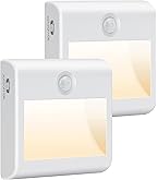 OUSFOT Luce Notturna Bambini Automatiche Luce Notturna Led con Sensore Crepuscolare Cura Degli Occhi Plug-and-Play & Batteria Ricaricabile per Allattamento Camera Corridoio Cucina Scale 2 Pezzi