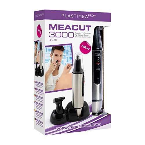 MEACUT 3000 – Haartrimmer für Nase, Ohren, Augenbrauen, Bart – 2 Trimmaufsätze – 4-teiliges Zubehör – CE-Normung – Profi-Qualität für zuhause ! - 5