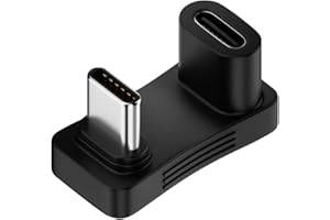 MEPSIES Adapter USB C Adapter Kątowy 180 Stopni w Kształcie litery U, Adapter Kolankowy USB C 3.1 żeński na męski Kompatybilny z Telefonami Samsung Galaxy, Switch, Telefonami Typu C i nie tylko
