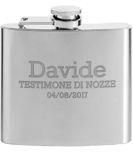 Polar-Effect Fiaschetta in acciaio inox con incisione | Il migliore uomo del mondo | bottiglia da 200 ml – regalo di compleanno