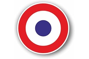 AMA SHOP Autocollant en PVC moulé Cocarde France | Autocollant pour casque, moto, camping-car, bateau, voiture, PC | auto-Tuning | Autocollants drôles