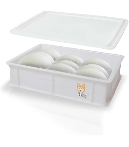 COSE DA CASA Cassetta per impasti palline lievitazione pizza pane LT. 12 cm 40X30 alta 13 professionale senza coperchio contenitore cibo sovrapponibile certificata per alimenti (Cassetta 40x30x13