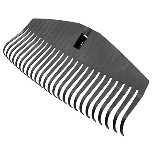Fiskars Laubbesen, 25 Zinken, Breite 49 cm, Kunstoff-Zinken/Aluminium-Stiel, Schwarz/Orange, L, Solid, 1003465 - 5